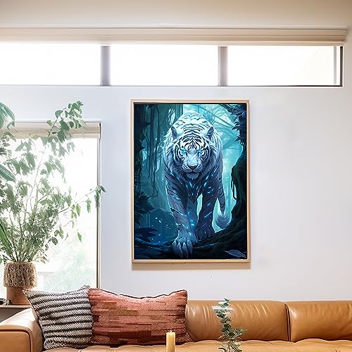 White Tiger Blue Eyes | Diamond Painting