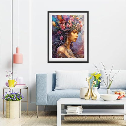 Woman Flower | Diamond Painting