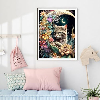 Sneaky Midnight Cat | Diamond Painting