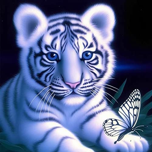 White Tiger Blue Eyes | Diamond Painting