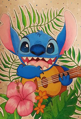 Stitch Is Playing The Guitar | Diamond Painting
