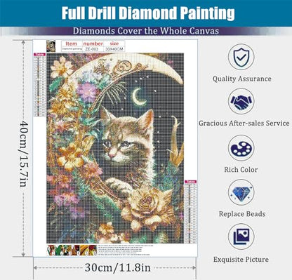 Sneaky Midnight Cat | Diamond Painting