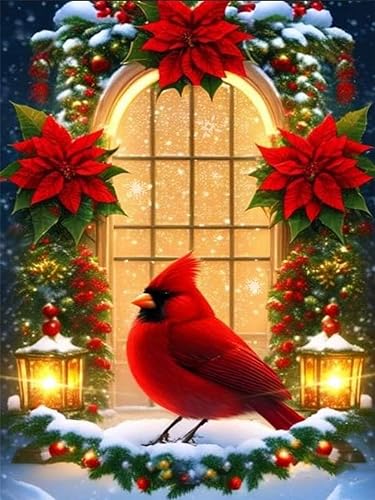 Cardinal Bird Christmas | Diamond Painting