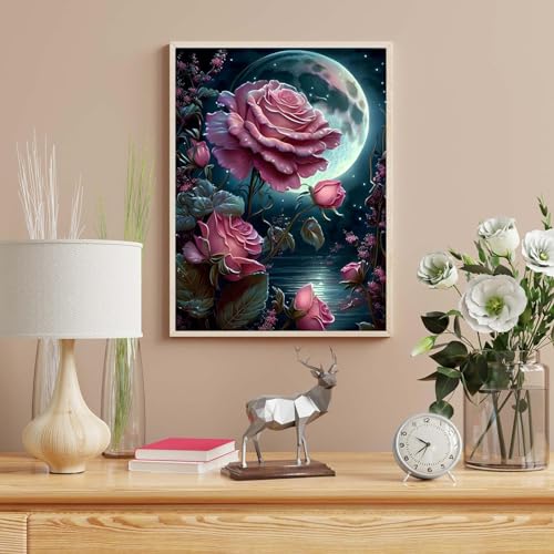 Flower In The Moonlight | Diamond Painting