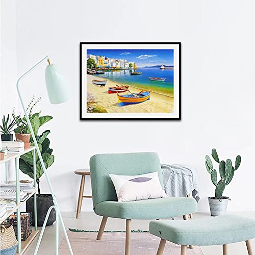 Seaside Boats | Diamond Painting