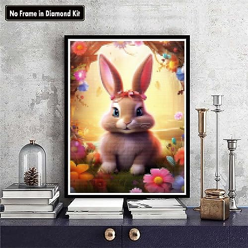 Rabbit With Flower | Diamond Painting