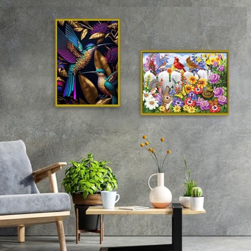 Hummingbirds And Flower | Diamond Painting