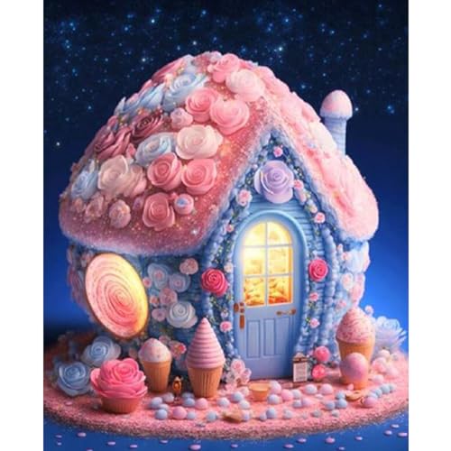 Cute House With Flower | Diamond Painting