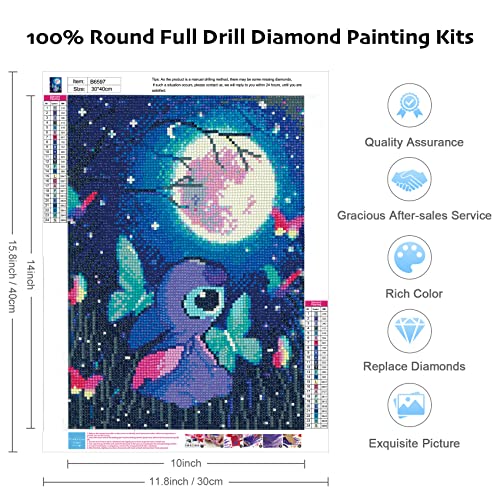 Stitch Watching The Moon | Diamond Painting