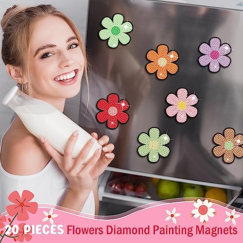 A Set Of Diy Diamond  Painting Refrigerator Magnets