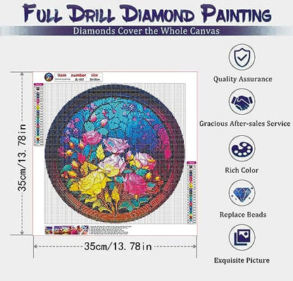 Glass Stained Flowers | Diamond Painting