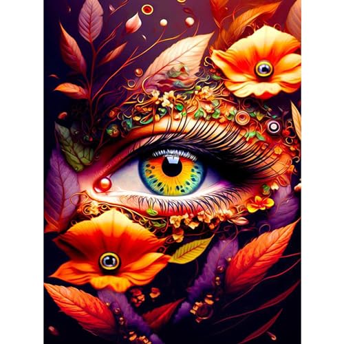 Eyes And Flower | Diamond Painting