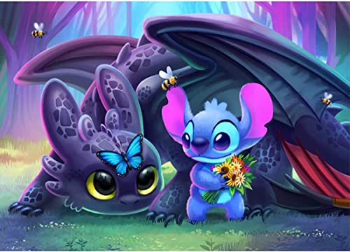 Stitch Playing With Friends | Diamond Painting