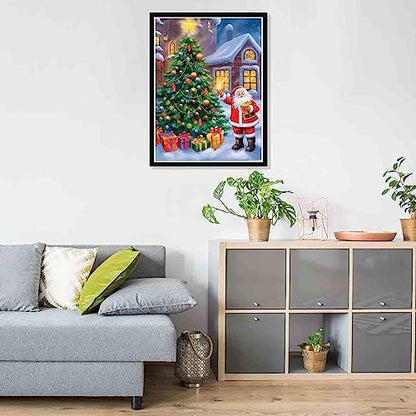 Christmas Tree Santa Claus | Diamond Painting