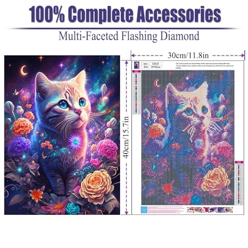 Colorful Midnight Cat | Diamond Painting