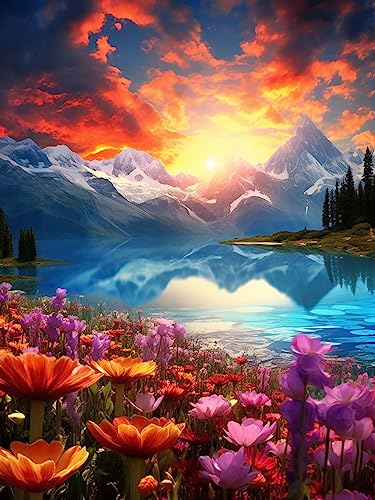 Lake Flower | Diamond Painting