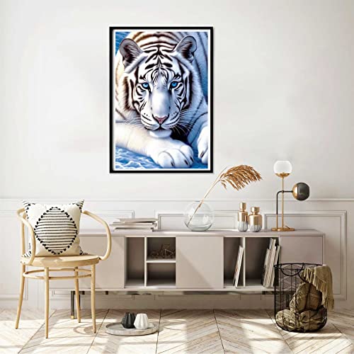 White Tiger Blue Eyes | Diamond Painting