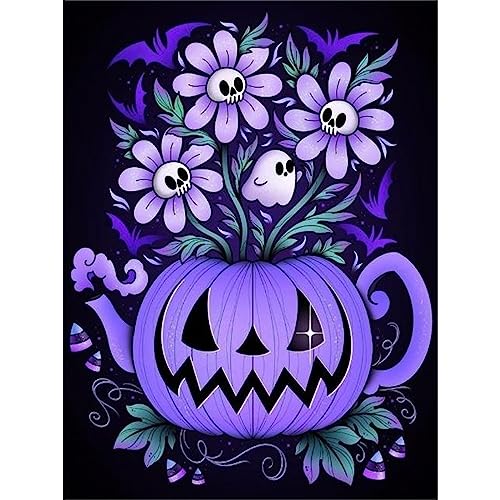 Pumpkin Flower Halloween | Diamond Painting