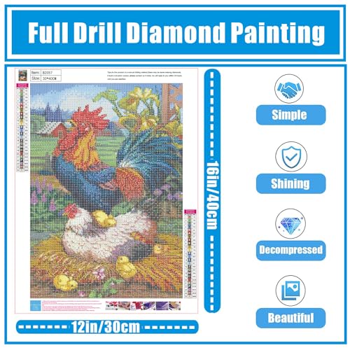 Rooster Chicken | Diamond Painting