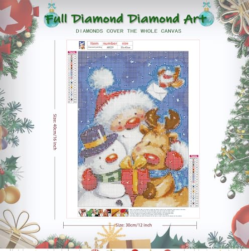 Snowman Santa Claus Christmas | Diamond Painting