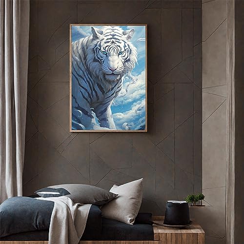 White Tiger Blue Eyes | Diamond Painting