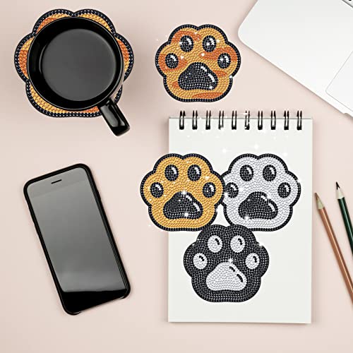 Diy 10pcs/set Dog  Diamond Painting Coasters with Holder