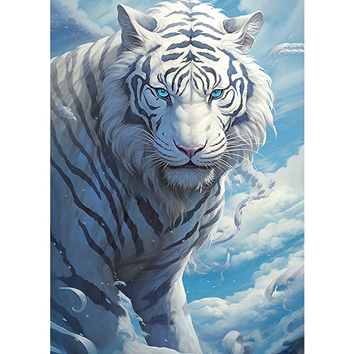 White Tiger Blue Eyes | Diamond Painting