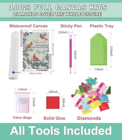 Cardinal Birds Christmas | Diamond Painting