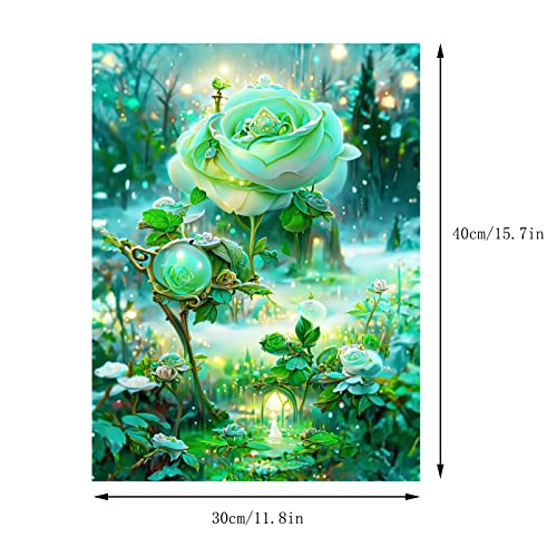 Green Flower | Diamond Painting