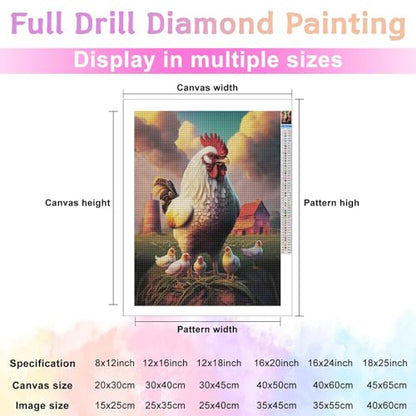 Rooster Chicken | Diamond Painting