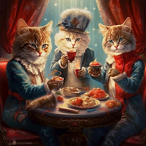 Cat Eating Food | Diamond Painting