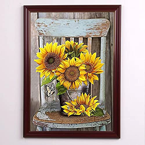 Sunflower On The Chair | Diamond Painting