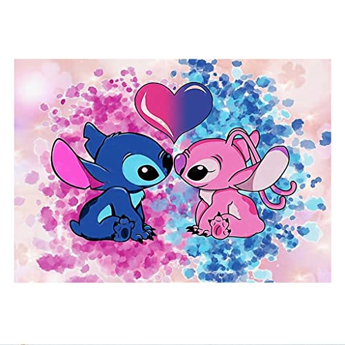 Stitch Is Kissing His Lover | Diamond Painting