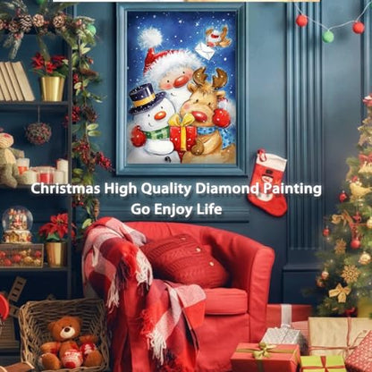 Snowman Santa Claus Christmas | Diamond Painting