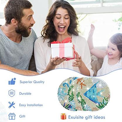 Diy 8pcs/set  Diamond Painting Coasters with Holder