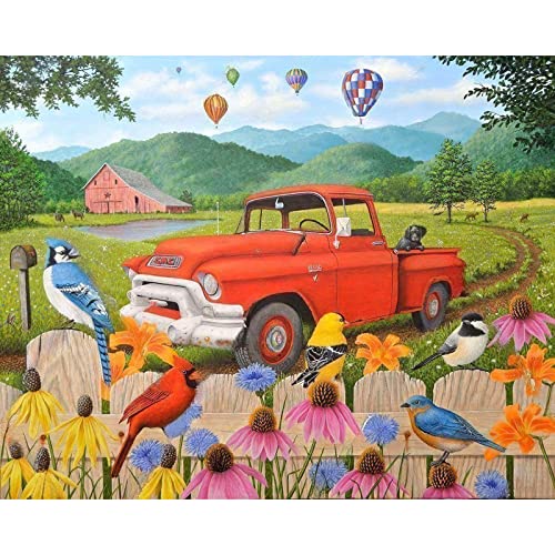 Farm Car And Flower | Diamond Painting