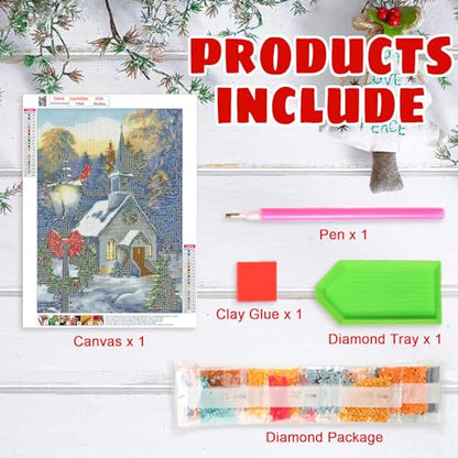 Cardinal Bird Christmas | Diamond Painting