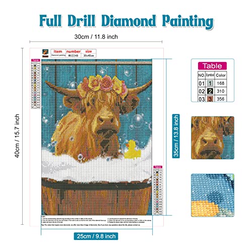 Highland Cow Bath | Diamond Painting