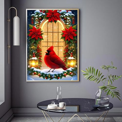 Cardinal Bird Christmas | Diamond Painting