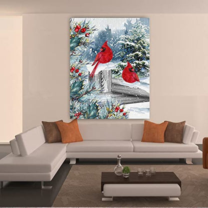 Cardinal Bird Christmas | Diamond Painting