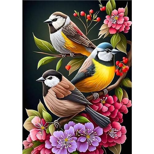 Birds On The Flower | Diamond Painting