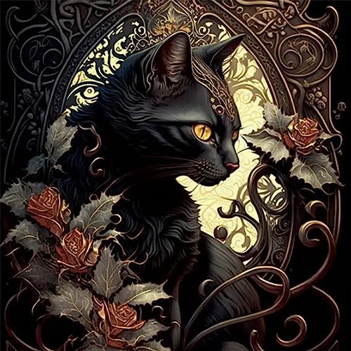 Black Midnight Cat | Diamond Painting