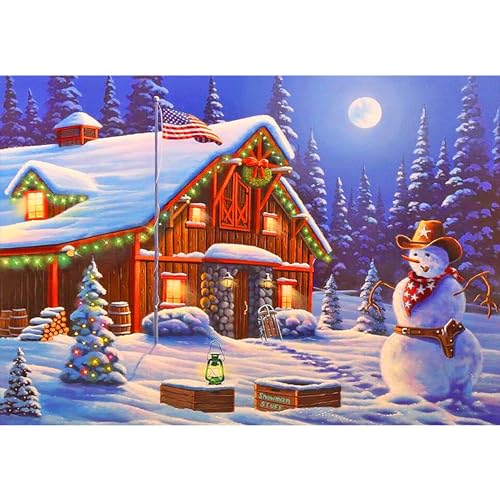 House Snowman Christmas | Diamond Painting