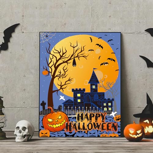 Pumpkin House Halloween | Diamond Painting