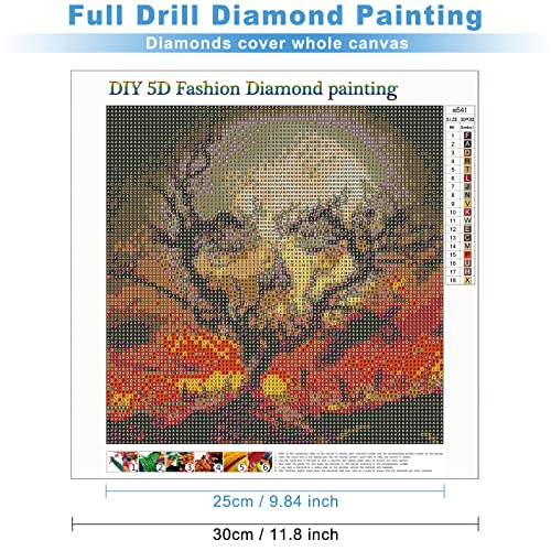 Halloween Moon Tree  | Diamond Painting