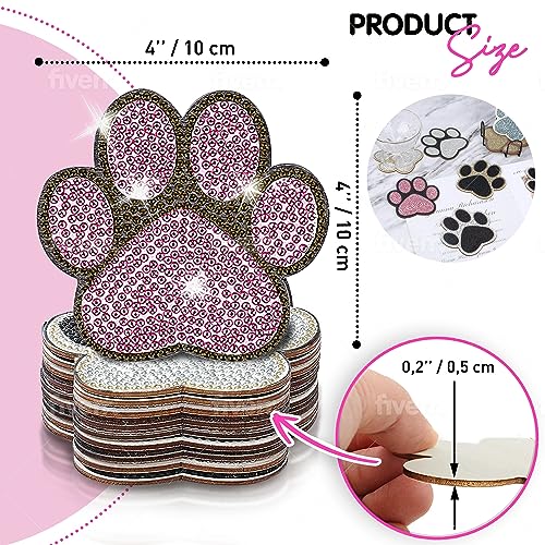 Diy 10pcs/set Dog  Diamond Painting Coasters with Holder