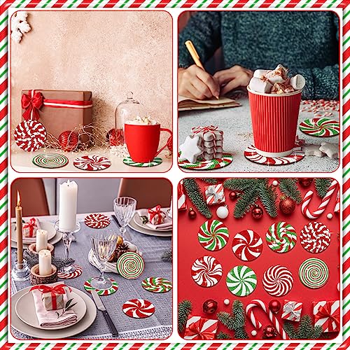 Diy 8pcs/set Christmas  Diamond Painting Coasters with Holder