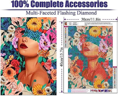 Woman Flower | Diamond Painting