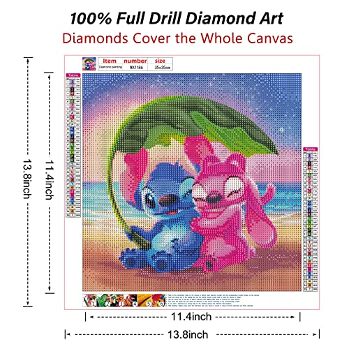 Stitch Sitting On The Beach | Diamond Painting