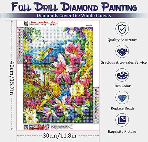 Flower And Hummingbird | Diamond Painting